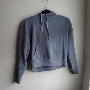 Lucky Brand Heather Gray Cropped Hoodie